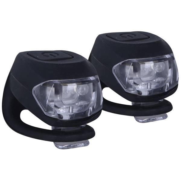 BrightEye Lighting Set LED Batteries – Black | Bike Light Set Bicycle Lights Bike Light Set