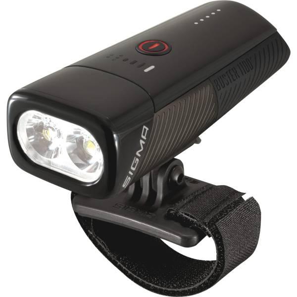 Buster 1100 Helmet Lamp LED -Li-ion Battery USB Black | Headlight Bicycle Lights Headlight