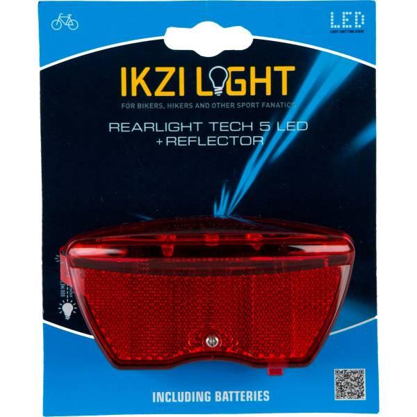 IKZI Rear Light + Reflector 5 LED 80mm – Red/Black | Rear Light Bicycle Lights Rear Light