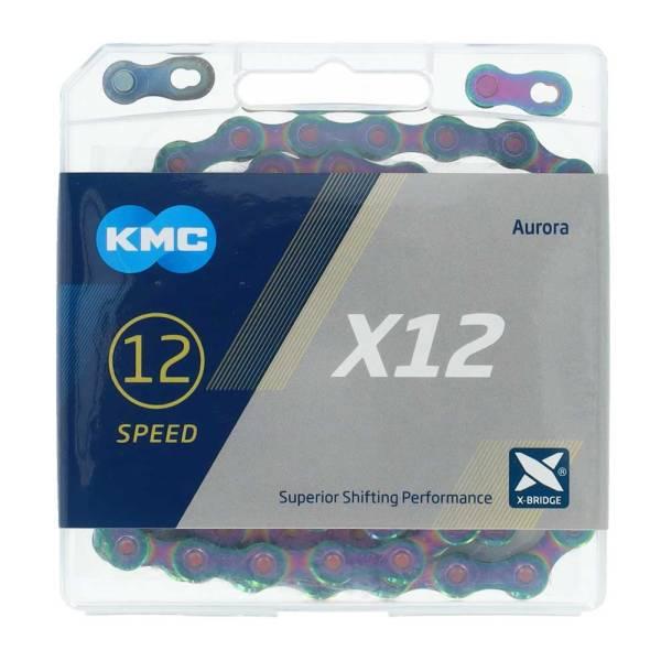 KMC X12 Bicycle Chain 12S 11/128" 126 Links – Aurora | Chain (Sport) Chain (Sport) Chain (Sport)