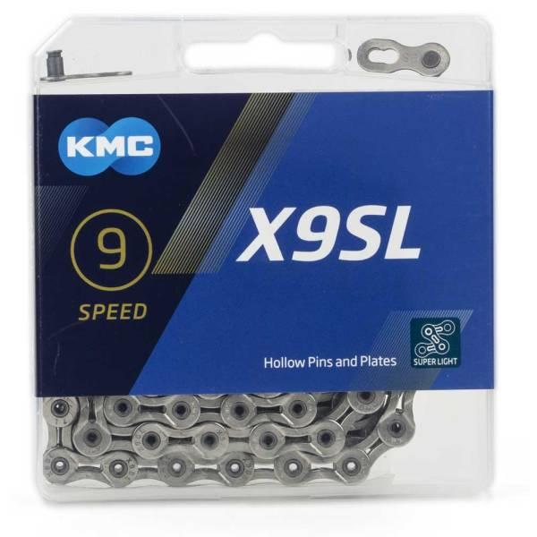 KMC X9SL Bicycle Chain 9S 11/128" 114 Links – Silver | Chain (Sport) Chain (Sport) Chain (Sport)