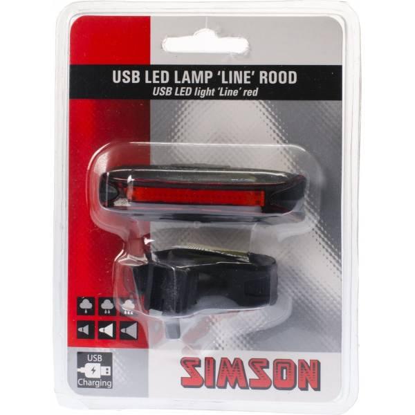 Line Rear Light 20 LED USB – Black | Rear Light Bicycle Lights Rear Light