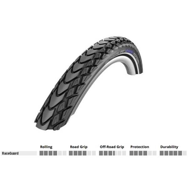 Marathon Mondial Tire 28 x 1.75" Reflective – Black | Tires Tires Tires